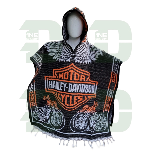 America Motorcycle Hooded Poncho - Picture 1 of 4